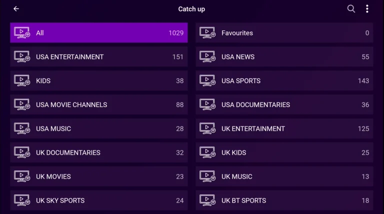 IPTV with Catch Up service - Watch missed TV shows on demand